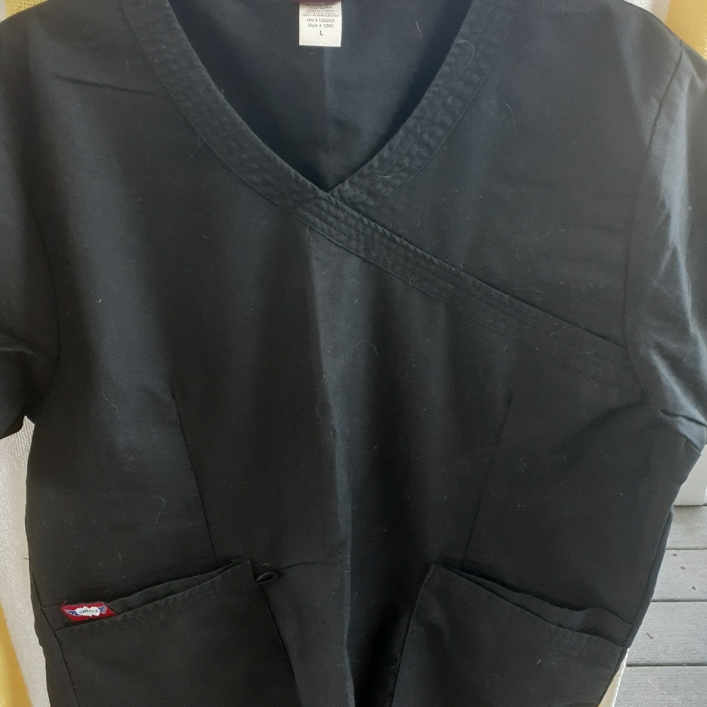 Black scrub top